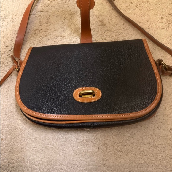 Dooney and Bourke Black and Brown Leather Crossbody Bag - Picture 3 of 5